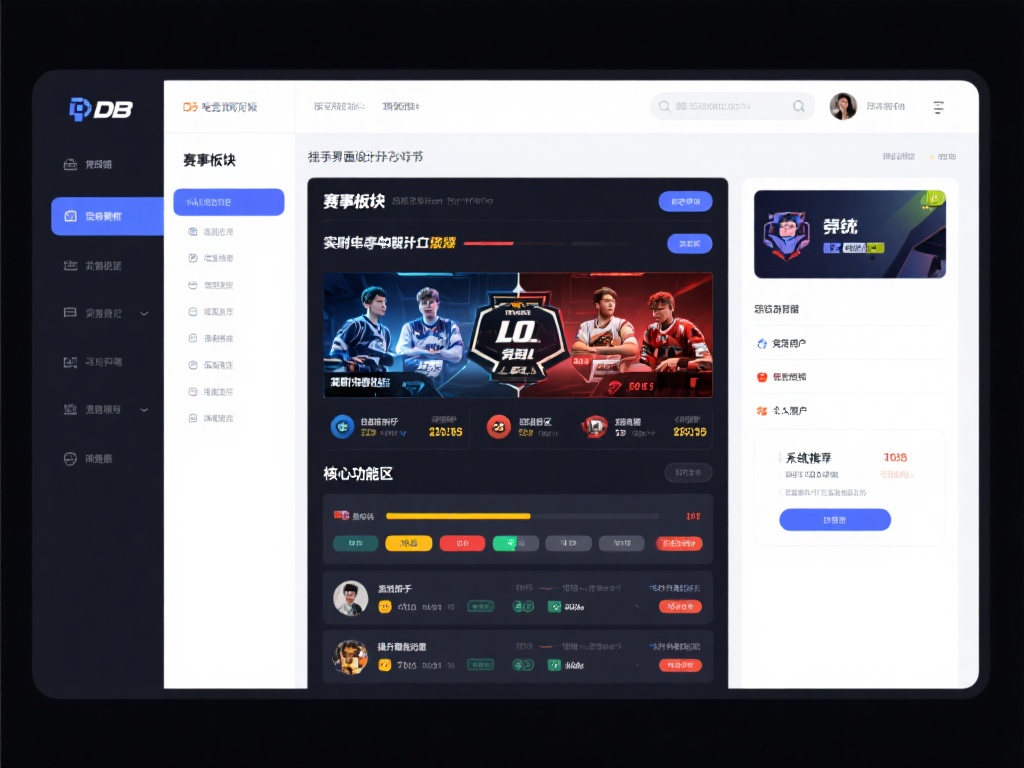 熟悉界面设计与功能模块
DB电竞网页版的界面设计